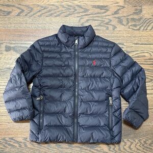 Polo by Ralph Lauren Navy Quilted Puffer Jacket with Red Pony